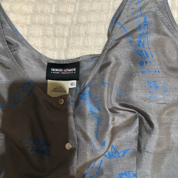 Giorgio Armani Gray and Blue Tank Top - Picture 4 of 8